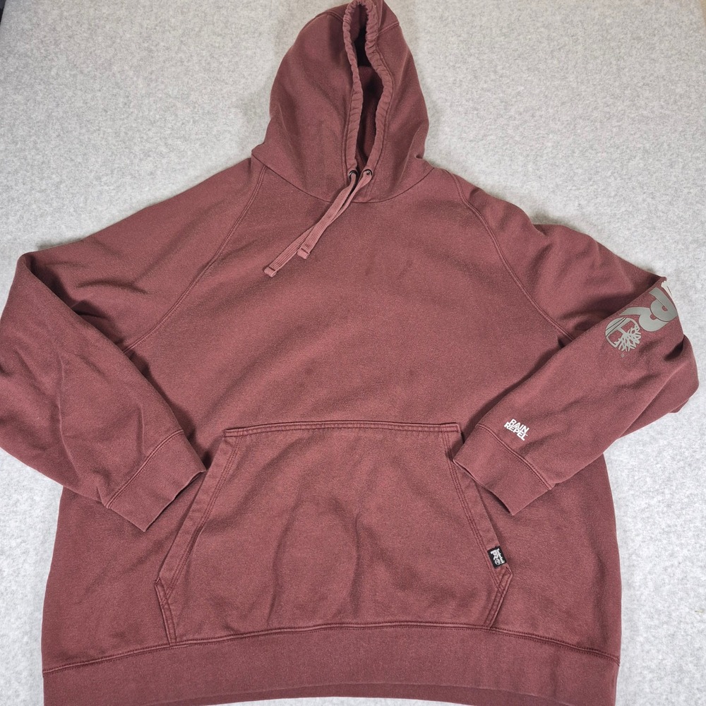 Timberland PRO Hoodie Mens XXL Maroon Rain Repel Graphic Sleeve Hoodie
